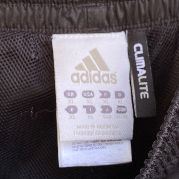 Adidas Climalite  Men Track Pant Sz XL 3 Stripe Black White Ankle Zip Mesh Lined - Picture 9 of 16